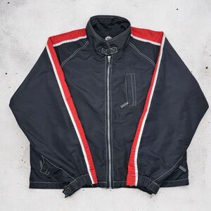 Marlboro Jacket Adult XL Black Unlimited Gear Compass Windbreaker Vintage